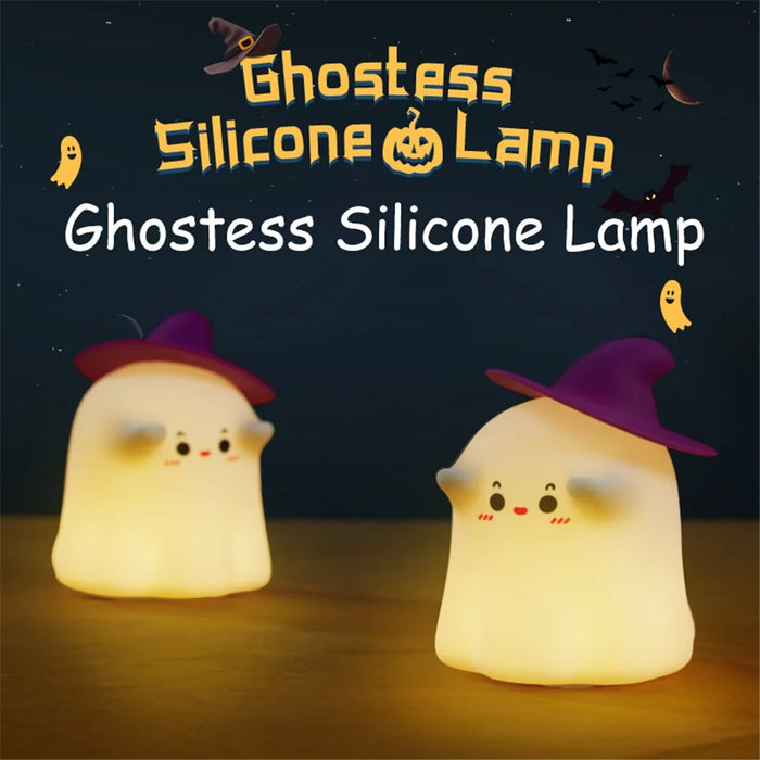 A020 Cartoon Ghostess Magician Silicone Night Light Decompression Bedside Sleeping Night Lamp - 5