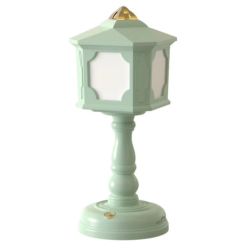 GIVELONG MINI Retro Bedside Dormitory Bedroom LED Desk Lamp Rechargeable Night Light - 321-4 Green - 1