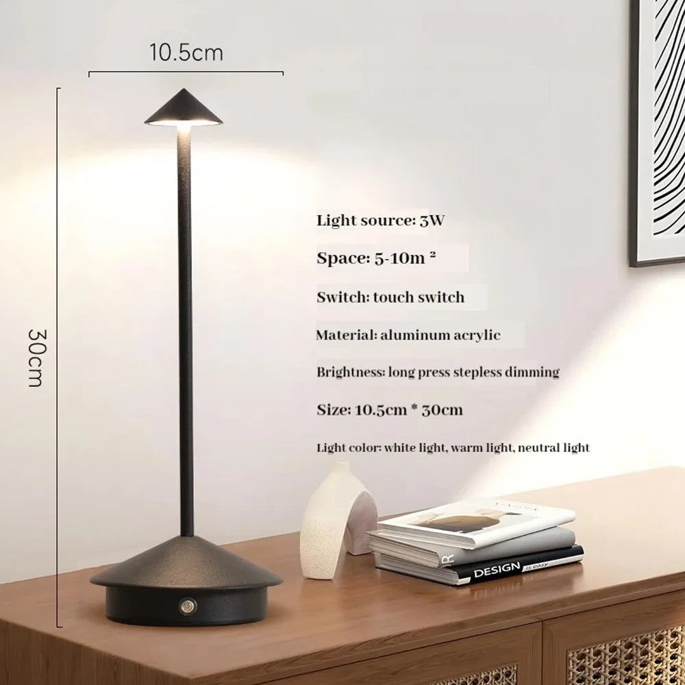 Creative Mushroom Metal Restaurant Home Atmosphere LED Night Light Decorative Table Lamp - Black - 4