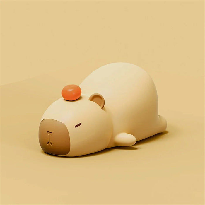 L59 Adorable Capybara Desk Lamp Soft Silicone Color Changing Night Light with Timer - 6