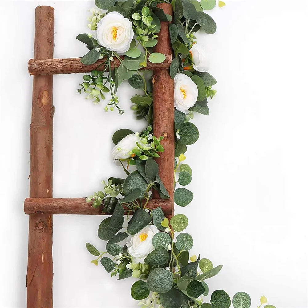 180cm Eucalyptus Vine Flower Artificial Green Plant Realistic Vine Home Decoration - 5