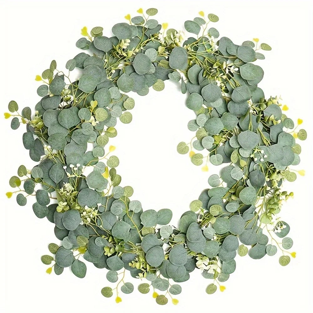180cm Eucalyptus Leaf Vine Artificial Green Plant Realistic Vine Home Decoration - 1