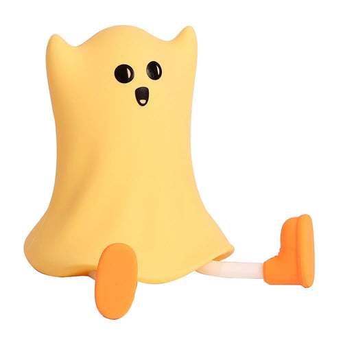 Silicone Night Light Halloween Ghost-Shaped Bedside Touch Lamp for Room Decor - 1