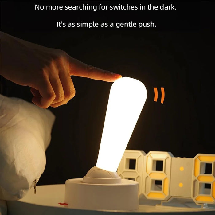 Simple Toggle Lever Switch Small Night Light Creative Corridor Desktop Bedside Lamp - Grey - 2