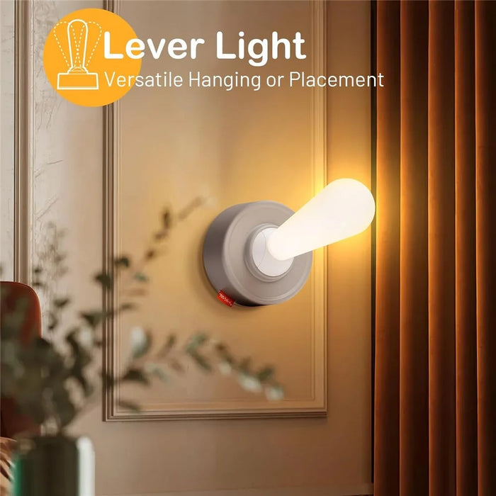 Simple Toggle Lever Switch Small Night Light Creative Corridor Desktop Bedside Lamp - Grey - 6
