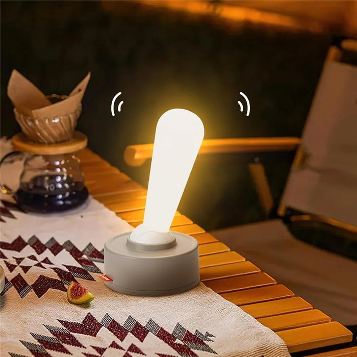Simple Toggle Lever Switch Small Night Light Creative Corridor Desktop Bedside Lamp - Grey - 7