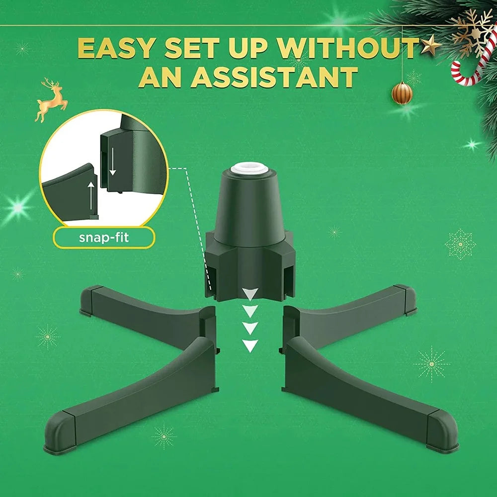 Christmas Tree Electric Rotating Base Plastic Christmas Tree 360-Degree Rotating Stand - EU Plug - 3