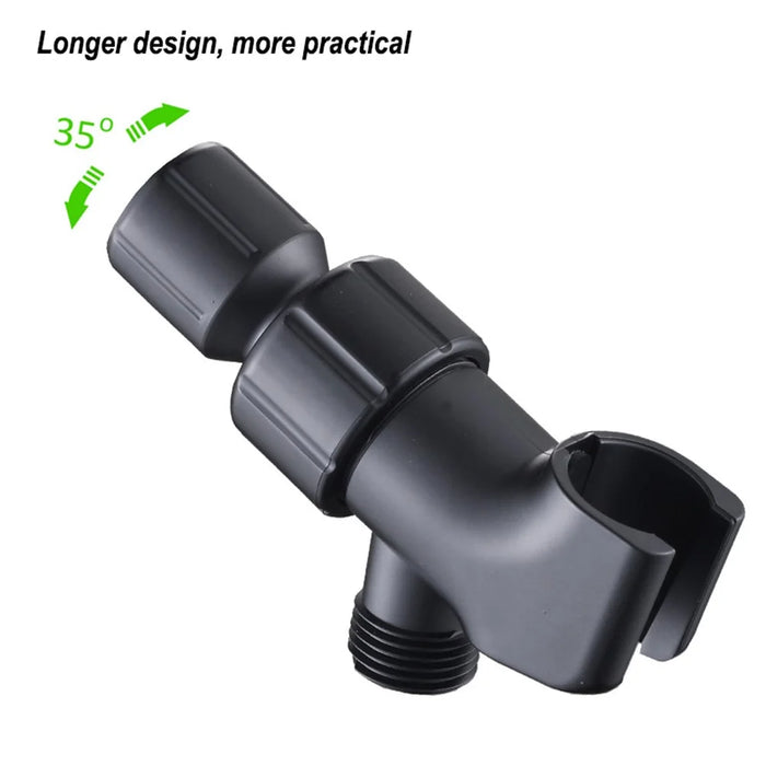 Water Saving 10 Modes Handheld Filter Shower Head with Stainless Steel Hose + Bracket, Matte Black - 4