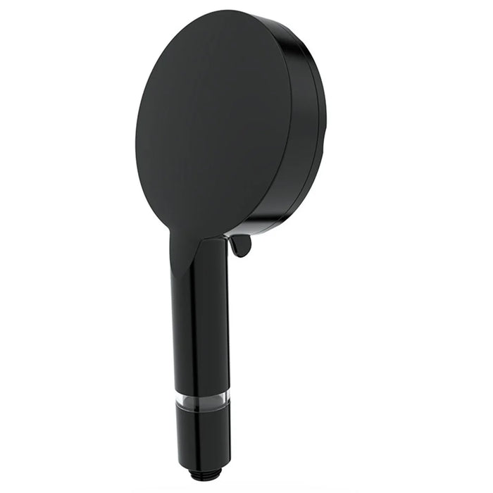 Water Saving 10 Modes Handheld Filter Shower Head with Stainless Steel Hose, Matte Black - 2