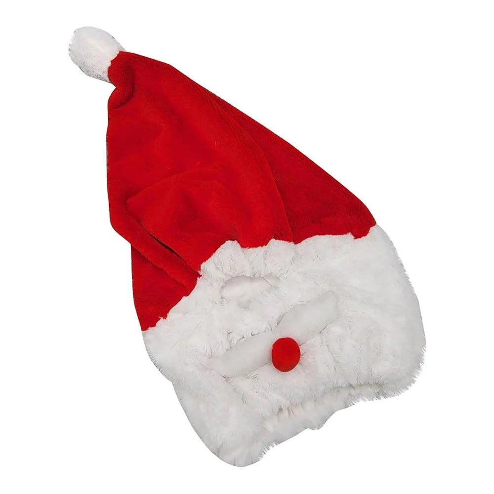 Motorcycle Helmet Christmas Hat Outdoor Funny Santa Claus Motorcycle Helmet Plush Cover - 3