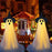 2Pcs Halloween Outdoor Ghost Decoration with String Lights, Adjustable Height for Front Door, Porch, and Yard - 4