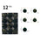 12PCS Christmas Decorations 6cm Boxed Electroplated Flocked Christmas Ball Set Christmas Tree Pendants - Blackish Green - 3