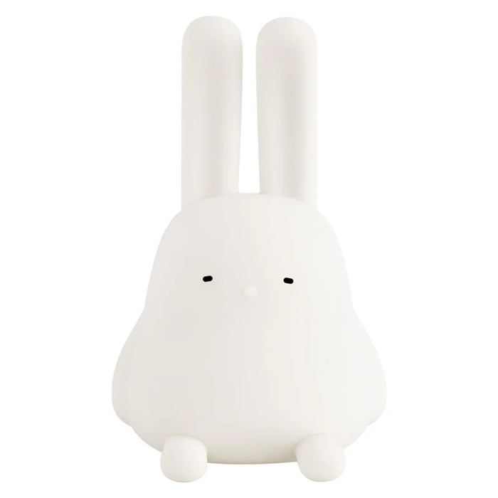 Cartoon Folded Ear Rabbit ABS+Silicone LED Night Lamp Rechargeable Bedside Tap Light Home Decor - 1