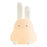 Cartoon Folded Ear Rabbit ABS+Silicone LED Night Lamp Rechargeable Bedside Tap Light Home Decor - 2