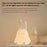 Cartoon Folded Ear Rabbit ABS+Silicone LED Night Lamp Rechargeable Bedside Tap Light Home Decor - 7