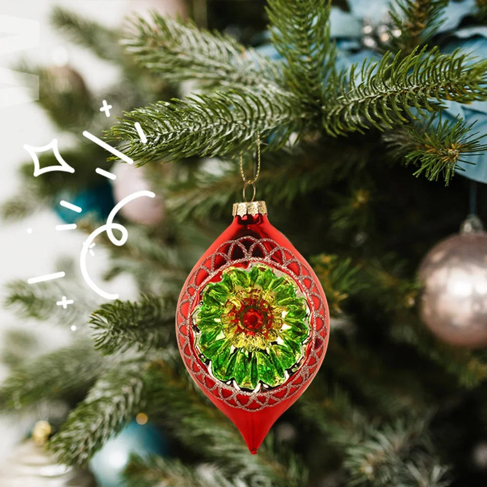 2Pcs Christmas Glass Ball Ornaments 80cm Hand Blown Glass Ornaments Balls for Xmas Tree Decor - 3