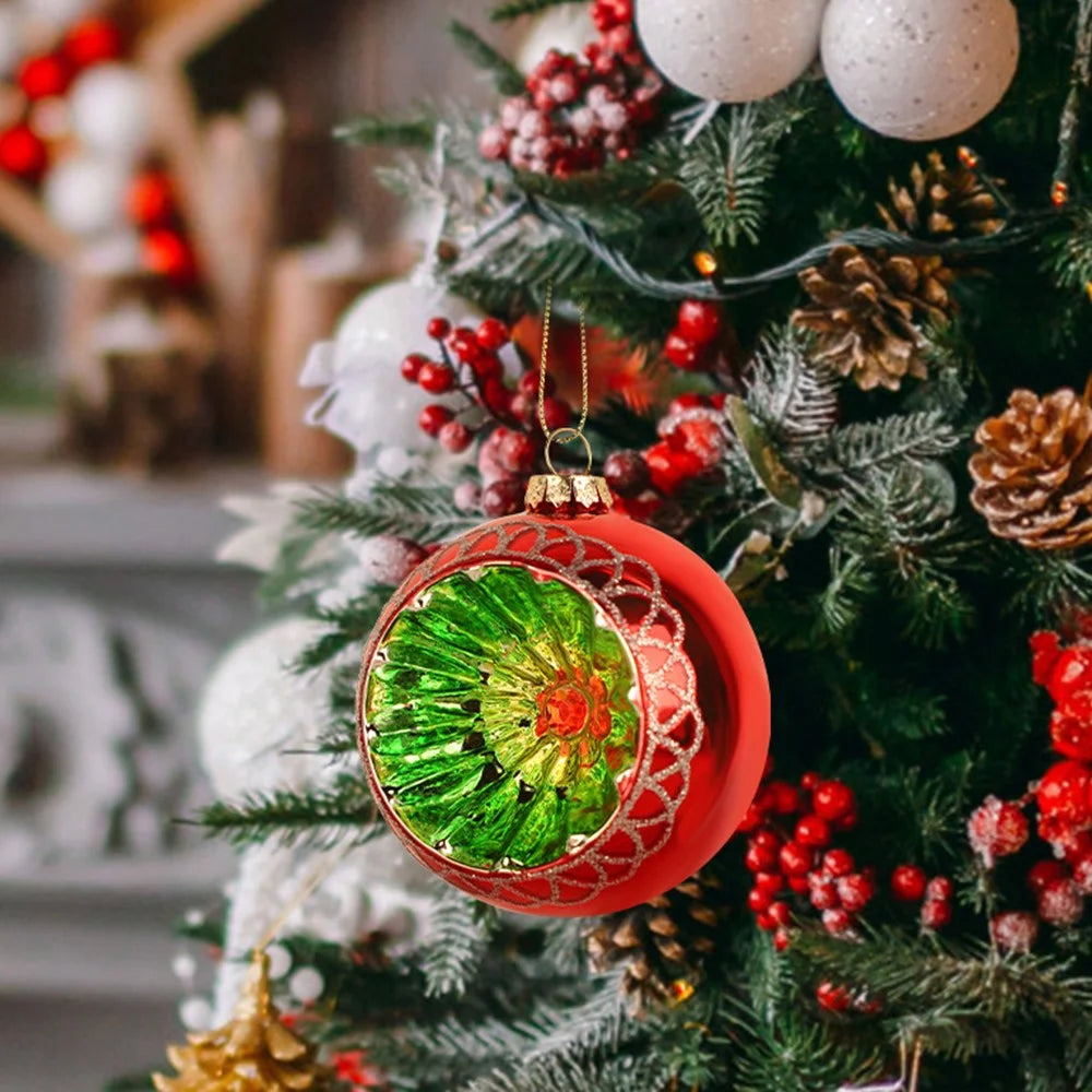 2Pcs Christmas Glass Ball Ornaments 80cm Hand Blown Glass Ornaments Balls for Xmas Tree Decor - 5