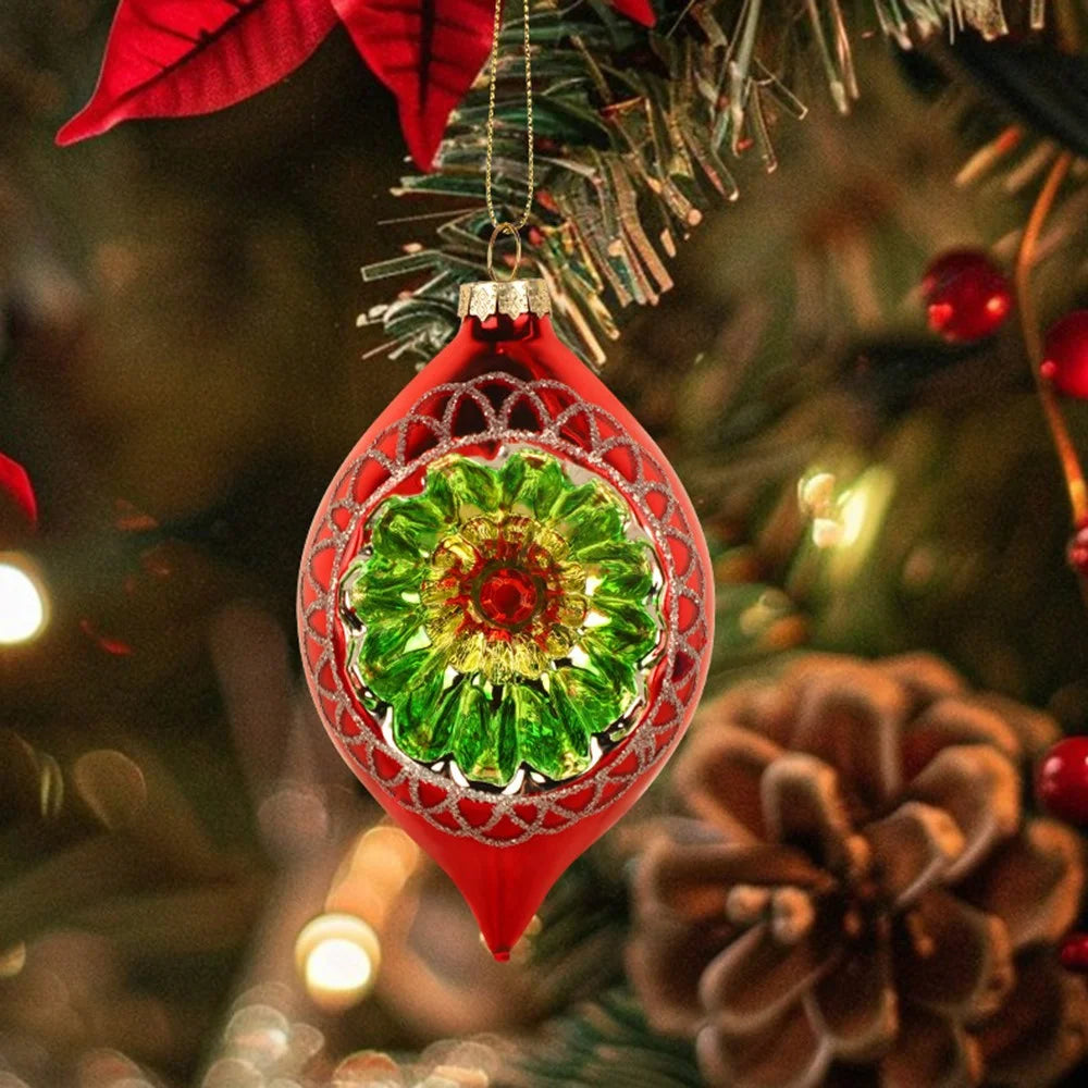 2Pcs Christmas Glass Ball Ornaments 80cm Hand Blown Glass Ornaments Balls for Xmas Tree Decor - 6