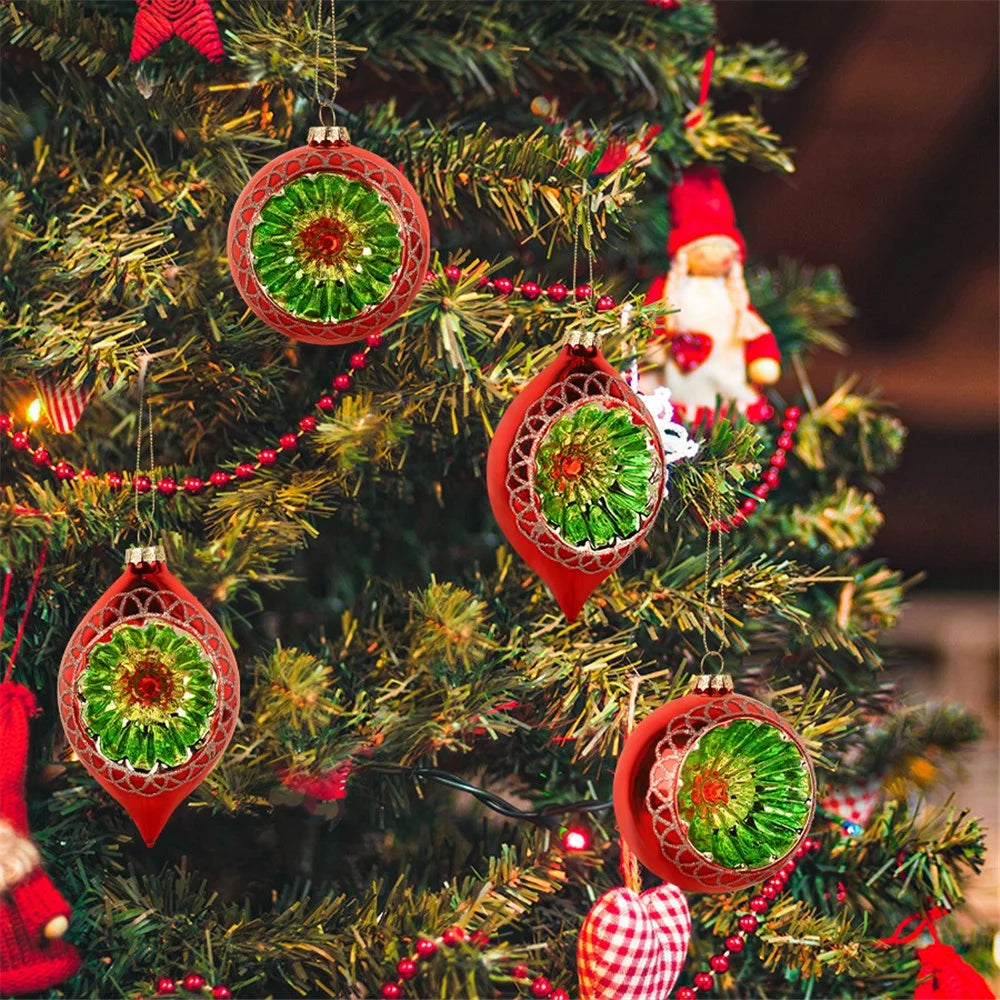 2Pcs Christmas Glass Ball Ornaments 80cm Hand Blown Glass Ornaments Balls for Xmas Tree Decor - 7
