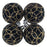4Pcs 6cm Electroplated Flocking Christmas Ball Reusable Xmas Tree Hanging Ornament - Style A+Black - 1