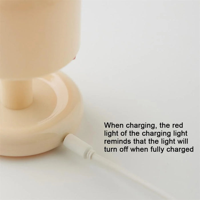 QV-10 Mini Rechargeable PC LED Table Lamp Smart Sensor Bedside Sunset Night Light for Bedroom - 3