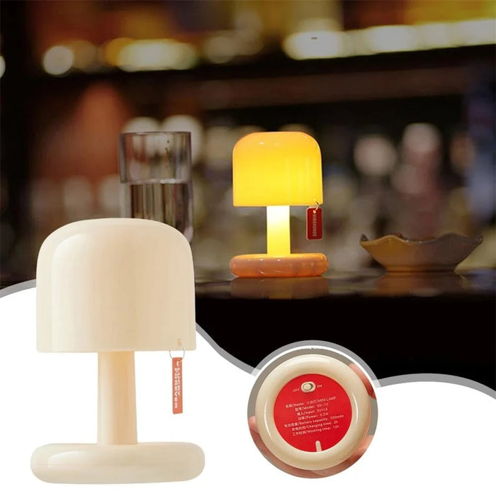 QV-10 Mini Rechargeable PC LED Table Lamp Smart Sensor Bedside Sunset Night Light for Bedroom - 5