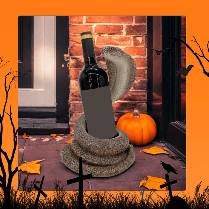 Halloween Red Wine Rack Snake Wine Bottle Holder for Home Table Decor Wine Cabinet Display - 2
