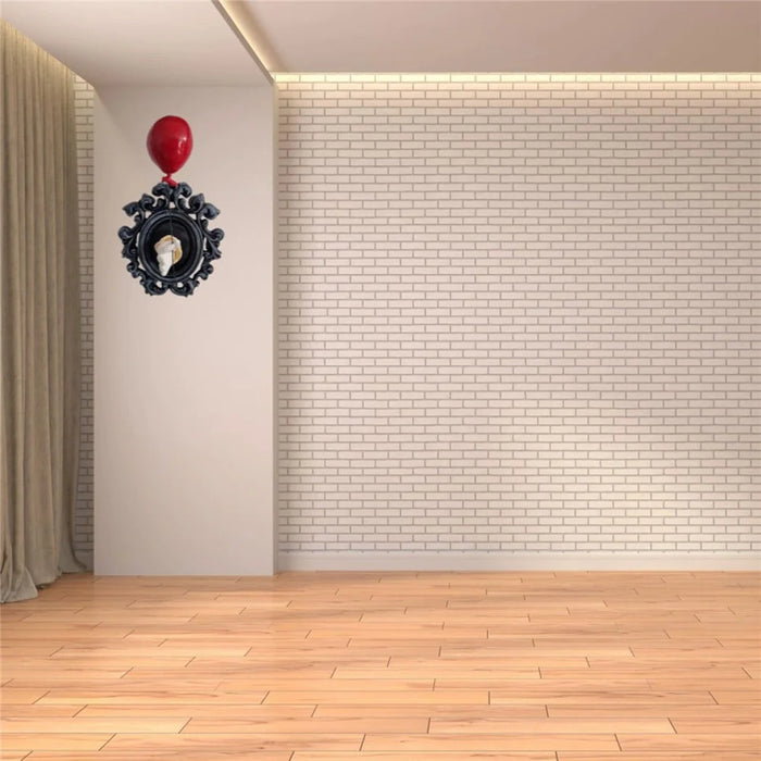 Gothic Resin Wall Art Decoration Ornament 3D Hand Red Ballon Wall Aesthetic Statue - 6
