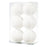 6Pcs / Set 10cm Christmas Ball Foam + Plastic Xmas Tree Decoration Holiday Hanging Ornament - White - 1