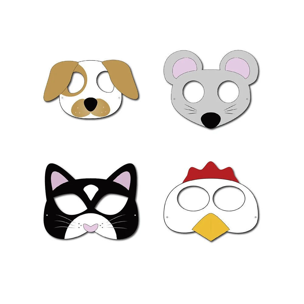 10Pcs / Set Farm Animal Masks Baby Children Birthday Theme Party Decor Gift Role Playing Game Props - 3