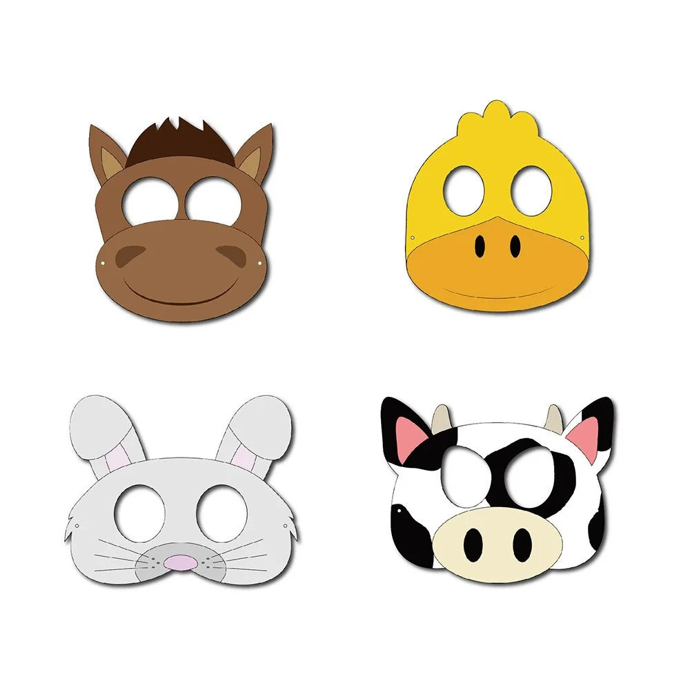 10Pcs / Set Farm Animal Masks Baby Children Birthday Theme Party Decor Gift Role Playing Game Props - 4