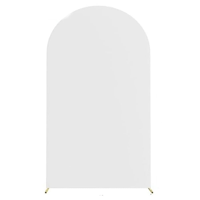 6FT 80x180cm U-Shape Backdrop Arch Frame Stand Elastic Cover for Wedding Ceremony Birthday Party - White - 1