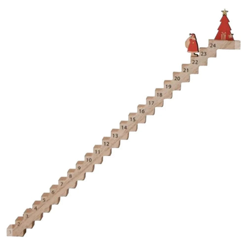 Santa Staircase Countdown Calendar Countdown to Christmas Wooden Sign Decoration - 1