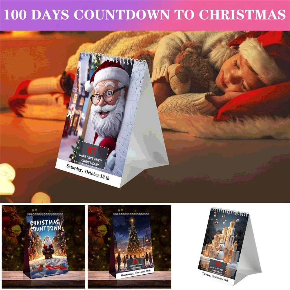 100 Day Christmas Countdown Calendar 2024 Xmas Calendar for Home Office Decor - 2