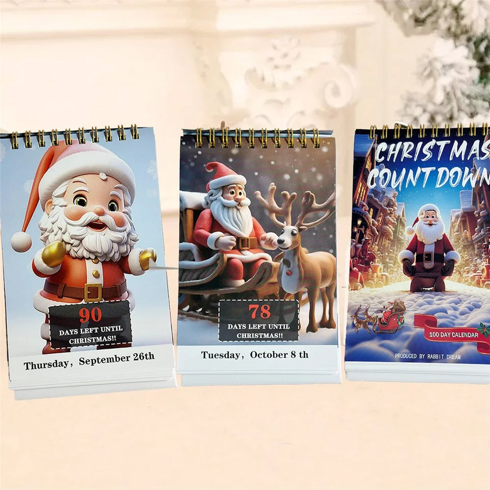 100 Day Christmas Countdown Calendar 2024 Xmas Calendar for Home Office Decor - 3