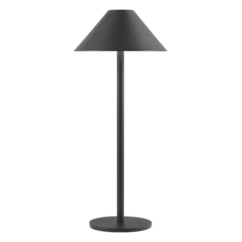 Iron Table Lamp Touch Control 3 Brightness Adjustable Bedroom Bedside Night Light - Black - 1