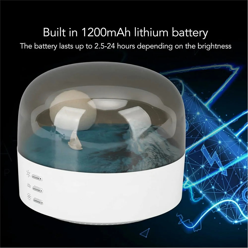 Rechargeable Moon Night Light Dimmable LED Bedside Lamp Soft Eye Caring with Color Changing - 6