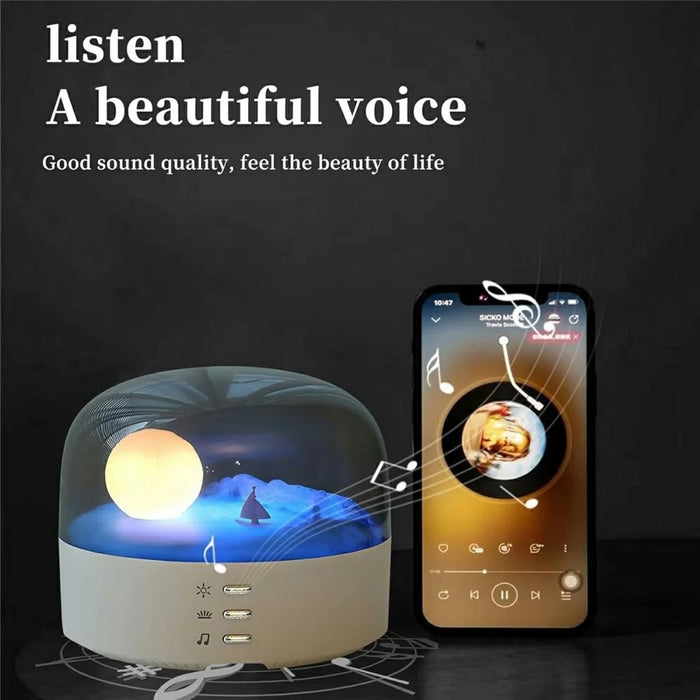 Rechargeable Moon Night Light Music Bluetooth-compatible Speaker Lamp Dimmable Soft Eye Caring Night Lamp - 2