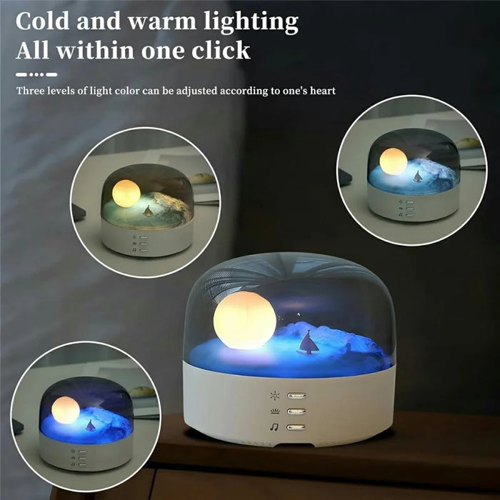 Rechargeable Moon Night Light Music Bluetooth-compatible Speaker Lamp Dimmable Soft Eye Caring Night Lamp - 4