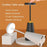 Table Lamp Touch Control Stepless Dimming Wireless Charging Bedroom Bedside Night Light Metal + PC Atmosphere Lamp - White - 2
