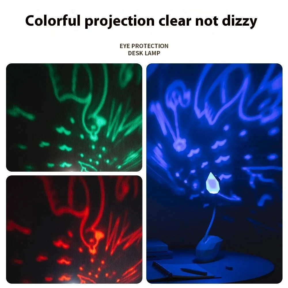 D12 Swan Design Projection Desk Lamp Eye Protection Anti-Glare Desk Light with Pen Holder - 3