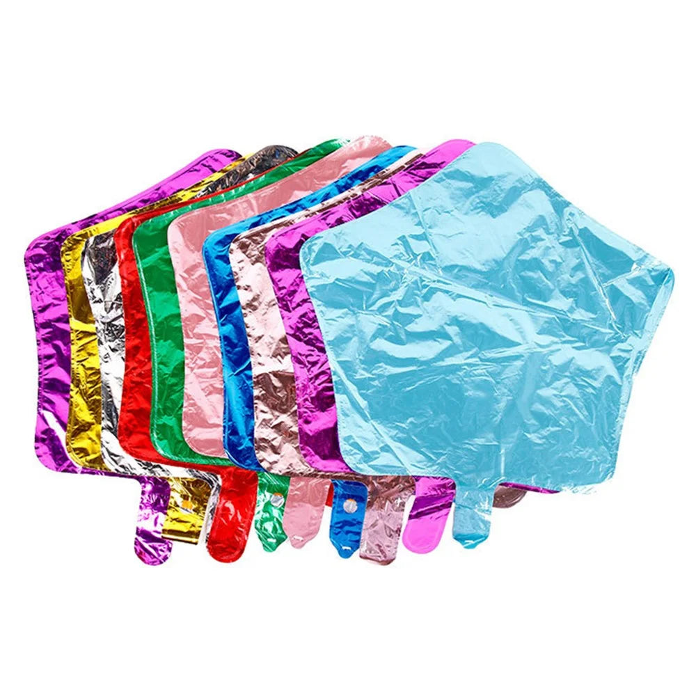 PJ-Q11 50Pcs 45cm Colorful Star Aluminum Foil Balloons Inflatable Balloons for Birth Wedding Birthday - Pink - 4