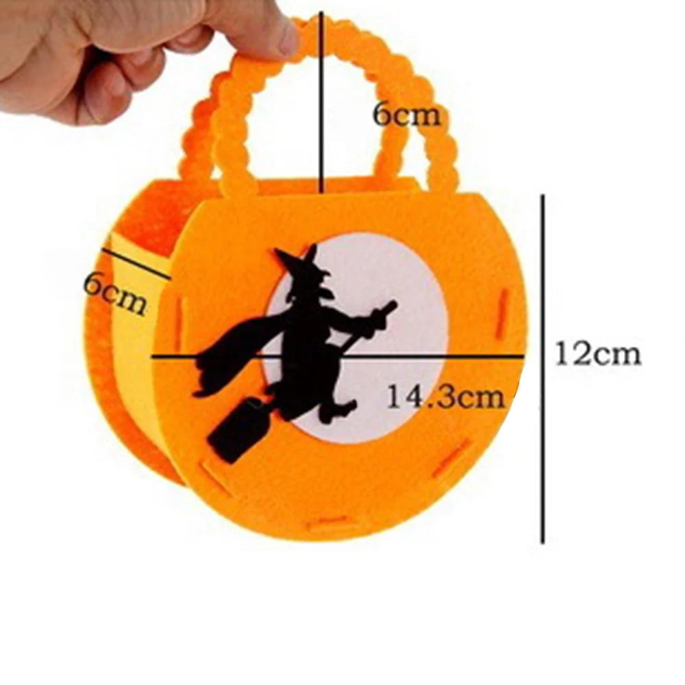 PJ-WSB02 20Pcs Halloween Non-Woven Treat Bags 3D Party Gift Candy Bags Handbag for Kids Tote Bags - Orange  /  Bat - 4