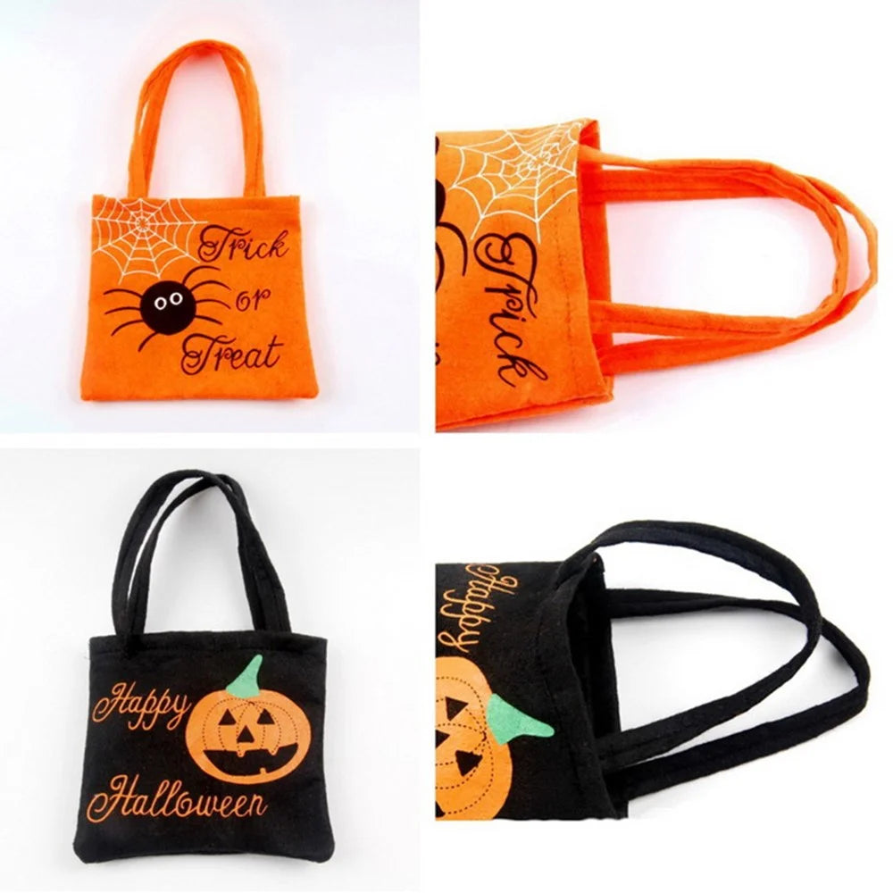 PJ-WB01 20Pcs Halloween Non-Woven Treat Bags Tote Bag Reusable Party Gift Candy Bags for Kids - Black - 4