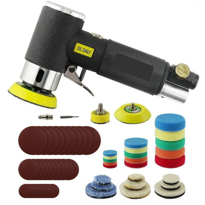 15000 RPM Air Sander 1 / 2 / 3 Inch High Speed Pneumatic Grinding Machine Kit Set, EU Plug - 1