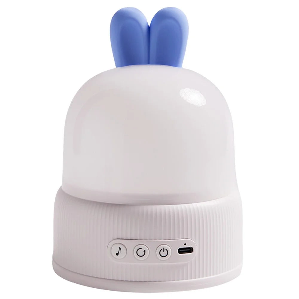 Rabbit Projection Lamp LED Rotating Atmosphere Night Light with Remote Control Music Box Creative Birthday Gift - Blue - 1