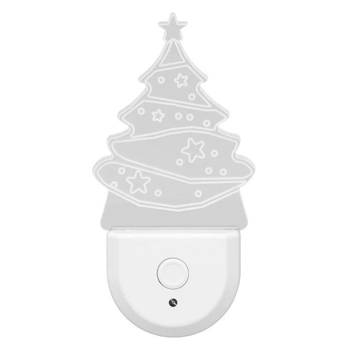 Christmas Tree Shape Plug-In Night Light Acrylic Colorful Bedroom Atmosphere Lamp, EU Plug - 2