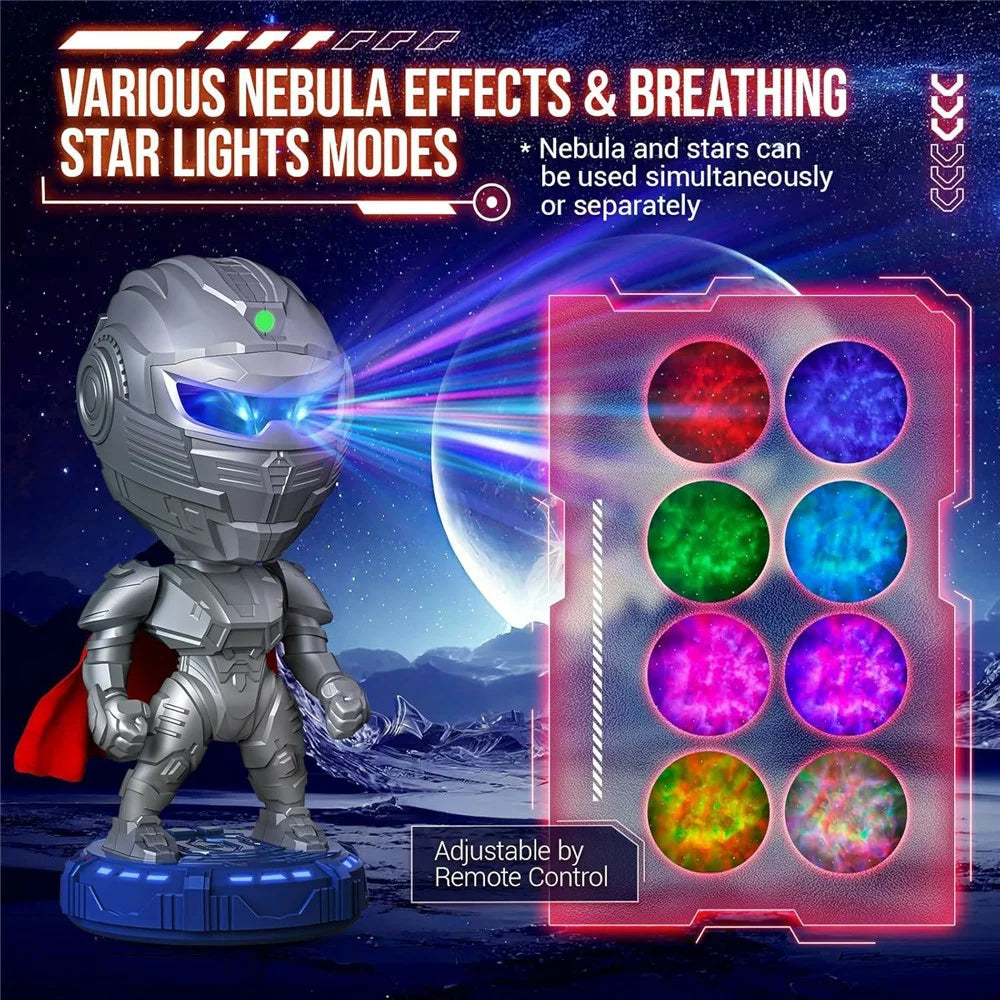 Robot Nebula Projection Light Mecha Warrior Desktop Ornament Atmosphere Night Light - 2