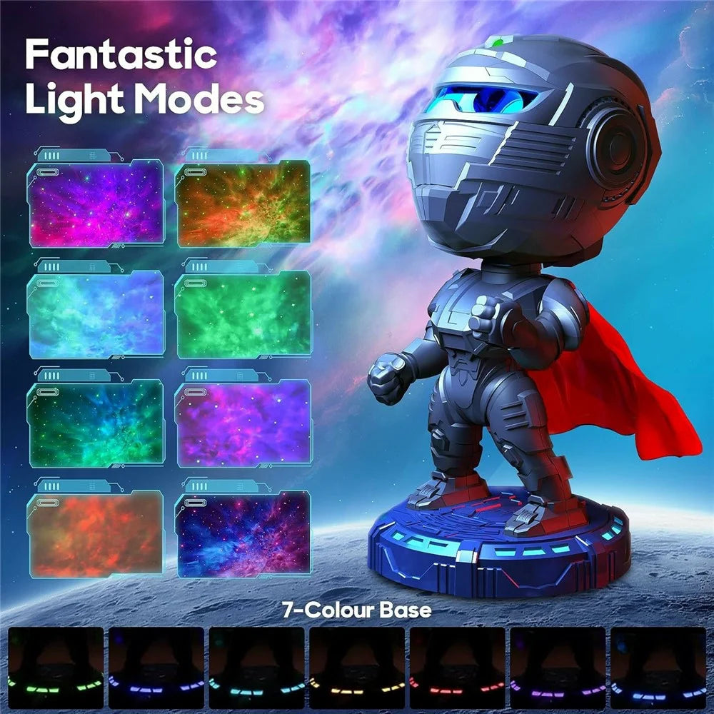 Robot Nebula Projection Light Mecha Warrior Desktop Ornament Atmosphere Night Light - 3