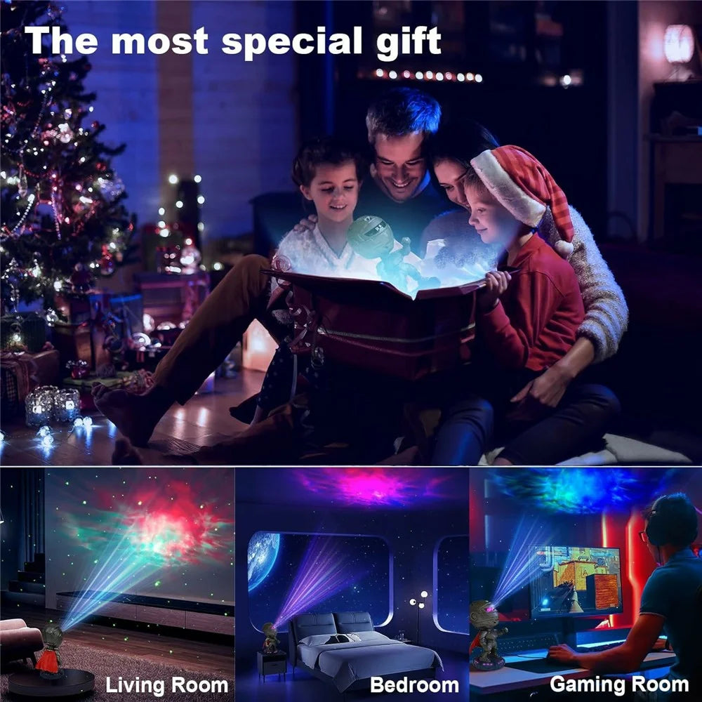 Robot Nebula Projection Light Mecha Warrior Desktop Ornament Atmosphere Night Light - 5